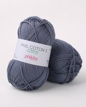 Phildar Phil Coton 3 denim Pack 10 x 50 gram