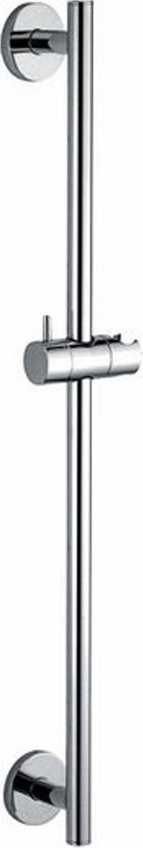 Caral messing glijstang met glijstuk 65 cm rond - chroom