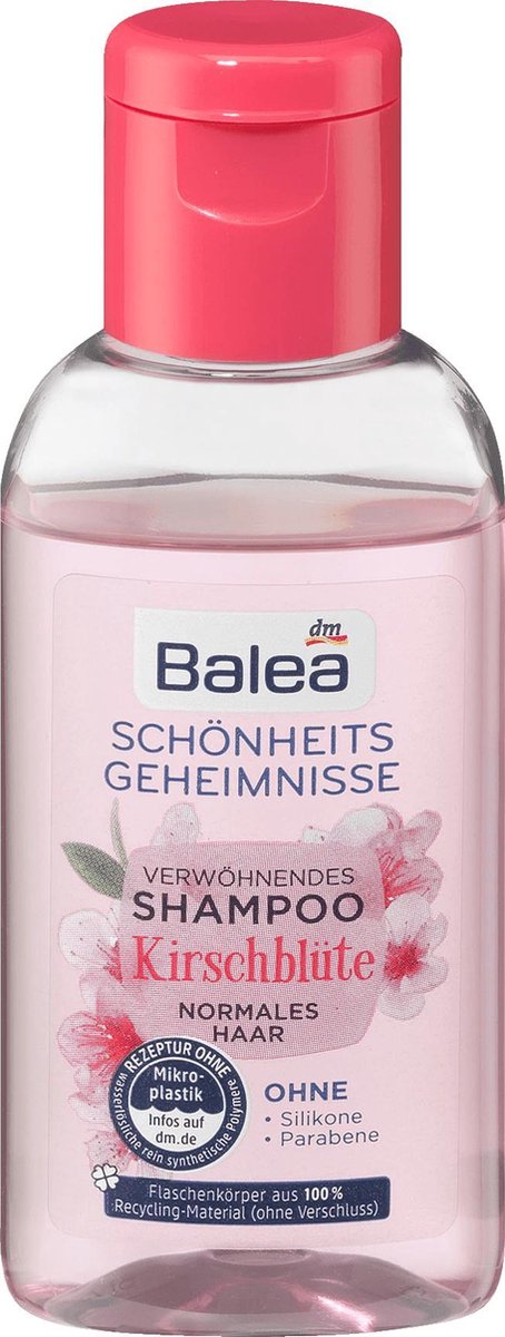 DM Balea Beauty secrets Reisflesje kersenbloesem shampoo - reisverpakking  (50 ml) | bol.com