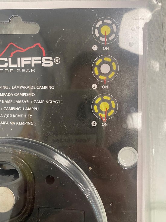 Redcliffs outdoor gear kampeerlamp (21 LED) 1 stuk (zwart/wit)