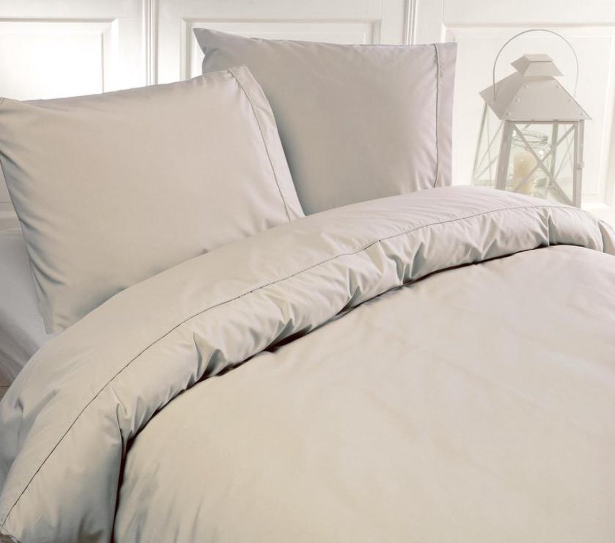 Premium Egyptisch Percale Katoen Litsjumeaux Dekbedovertrek Elske Ivoor 240x200/220...