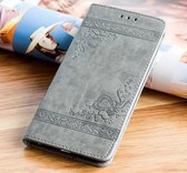 Hoogwaardig PU leren Bookcase voor Samsung Galaxy A70 | Luxe Uitstraling | Lederen Wallet Case | Telefoonhoesje | Kaarthouder | Portemonnee | Grijs