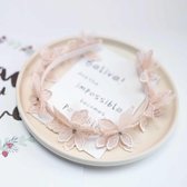 Bruidsmeisjes haarband kind vanaf 3 jaar - Lichtroze - Diadeem - gebloemd - bruiloft - bloemen meisje - bruidsmeisje