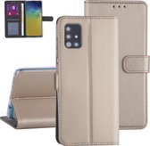 Samsung hoesje voor Galaxy A71 - Goud - Book Case - Kaarthouder (A715F)