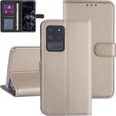 Samsung Galaxy S20 Ultra Book Case hoesje - Goud - Kaarthouder