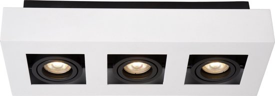 Lucide XIRAX Plafondspot - LED Dim to warm - GU10 - 3x5W 3000K/2200K - Wit