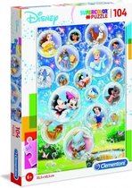 Clementoni Legpuzzel - Supercolor Puzzel Collectie - Standard characters - 104 stukjes - Disney, puzzels kinderen