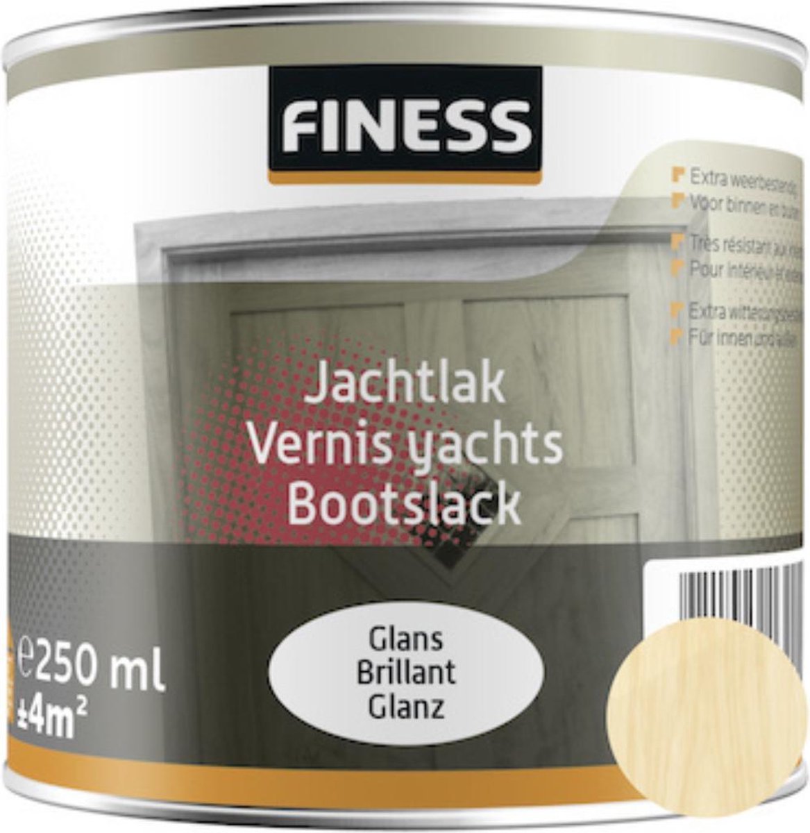 Finess Jachtlack Extra duurzame, hoogglanzende transparante