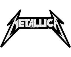 Metallica Shaped Logo Patch zwart-wit Polyester -
