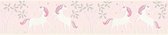 "UNICORN" EENHOORN BEHANGRAND | Kinderkamer - roze wit zilver glitter - A.S. Création Only Borders 11