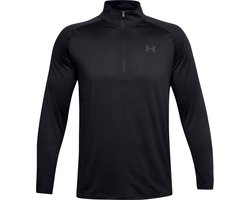 Under Armour UA Tech 2.0 1/2 Zip-BLK Heren Sporttrui - Zwart - Charcoal