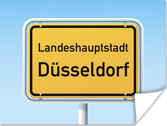 Une illustration de la plaque signalétique jaune de l'affiche de la ville  allemande de... | bol.com