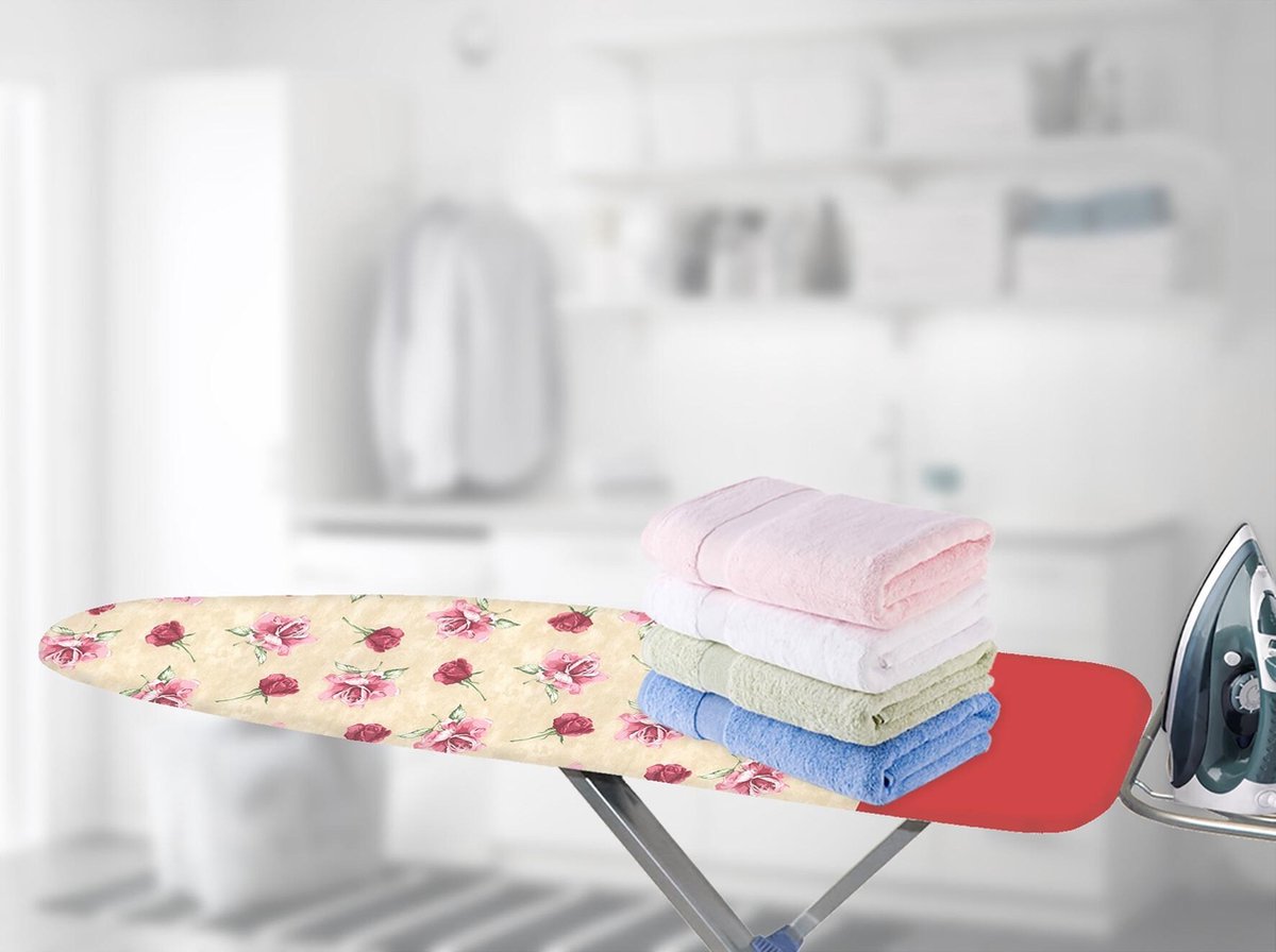 Table à Repasser Colombo Italiadoc - Tissu Décoré 140x55 Cm - Multicolore - Rangement Pratique