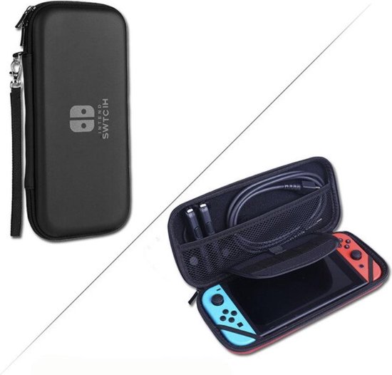 Nintendo Switch Opberghoes Beschermhoes Hard Case zwart