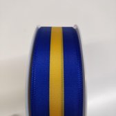 Voetballint donkerblauw-geel-donkerblauw 2.5 cm