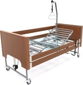 Hoog laag bed / Seniorenbed EcoFit S Plus Walnoot 100 x 220 cm. Gratis