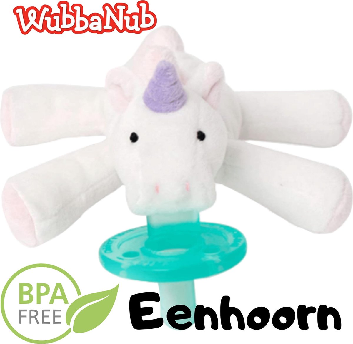 Wubbanub Unicorn Speenknuffel - Knuffel Baby Fopspeen - Baby Speelgoed -  Wit / Roze... | bol.com
