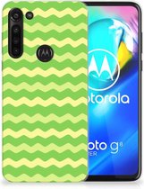 Smartphone hoesje Motorola Moto G8 Power TPU Case Waves Green
