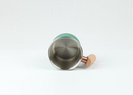 Camping mok - beker van roestvrĳ staal - kalas serie - 400ml - kleur groen van Camping — afbeelding 3