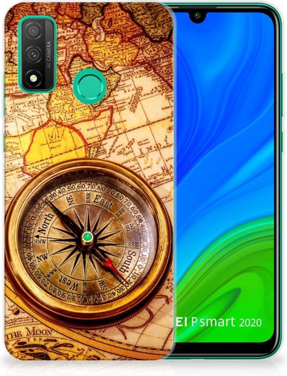 Back Cover voor Huawei P Smart 2020 Siliconen Back Cover Kompas