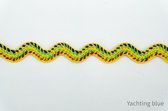 Hobby lint - geel golf motief - per  2 meter - 1 cm breed - band - naaien - hobby -