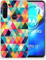 Backcase TPU Siliconen Hoesje Motorola Moto G8 Power Smartphone hoesje Geruit