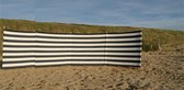 TOPPER!! Strand Windscherm Grijs - Wit - 5 meter Sterk Dralon - 2 Delige Stokken 180 cm - Doekhoogte 140 cm