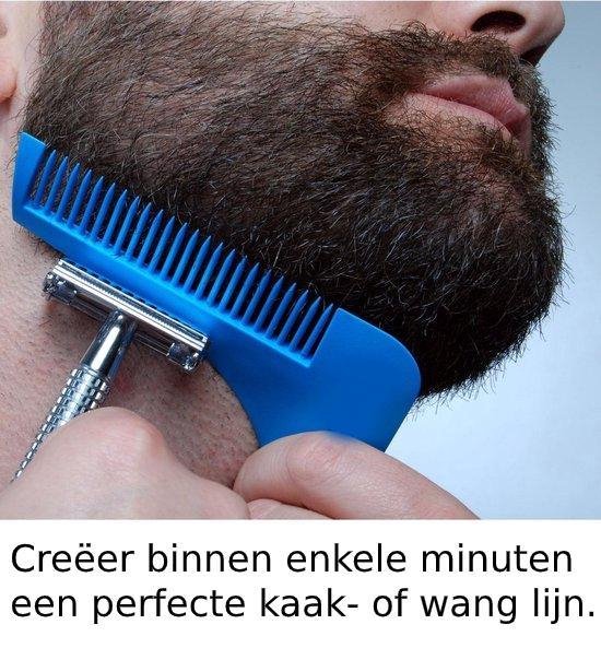 Beard Bro - Baardkam - 2 Stuks - Baardtrimmer - Baard Verzorging - Blauw + Rood - Baard styling - oDaani - oDaani