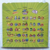 SuperZings Een groen kleurendisplay met vier planken - serie 3 Collector's Display