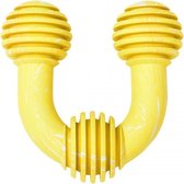 Duvo+ Yummy rubber u-speeltje banaan Geel M - 10x4,5x10cm