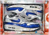 Poster - Nike Air Max Og ‘shoebox - 50 X 70 Cm - Blue
