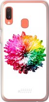 Samsung Galaxy A20e Hoesje Transparant TPU Case - Rainbow Pompon #ffffff