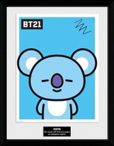 BT21 gesigneerde poster Koya in frame