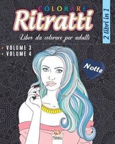 Colorare Ritratti - Notte - 2 libri in 1