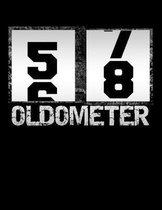 Oldometer 58: Oldometer 57-58 .58th Birthday Funny Gift