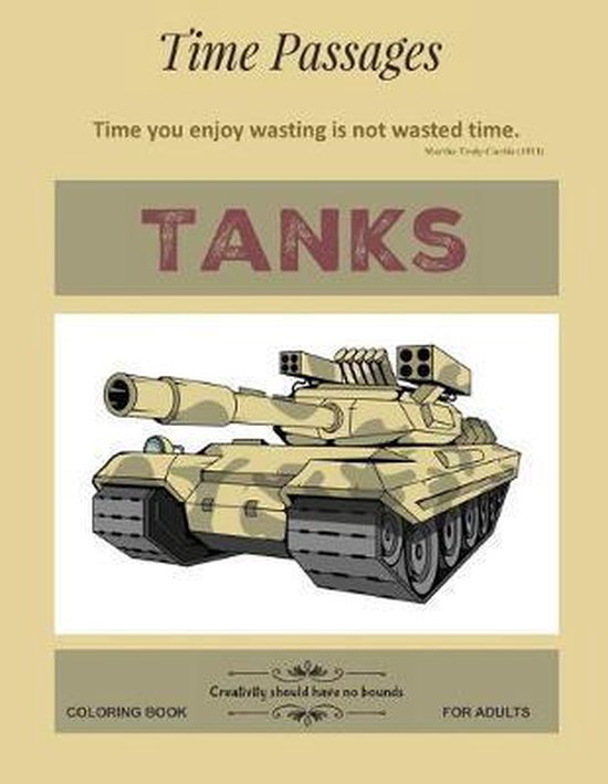 Time Passages- Tanks Coloring Book for Adults - cover