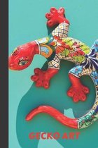 Gecko Art: small lined Gecko Notebook / Travel Journal to write in (6'' x 9'') 120 pages