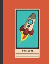 Composition Notebook: Rocket Space Ship College Ruled Lined Journal for School