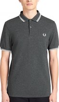 Fred Perry - Twin Tipped Shirt - Polo Grijs - M - Grijs