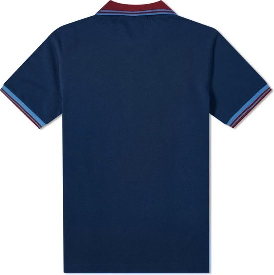Fred Perry - Contrast Rib Polo Shirt - Blauwe Polo - M - Blauw