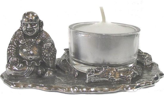 Happy Boedha Met Waxinelichtje - Asbeeld Dieren Urn Voor Uw Geliefde Dier - Kat - Hond - Paard - Konijn