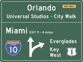 Signs-USA Verkeersbord - Amerika - Florida - Wandbord - 60 x 45 cm