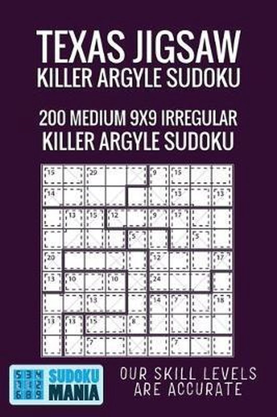 Texas Jigsaw Killer Argyle Sudoku 200 Medium 9x9 Irregular Killer