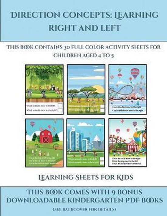 Learning Sheets for Kids (Direction concepts: left and right ...