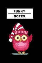 Notizbuch Funny Notes: Notizbuch mit lustiger Eule