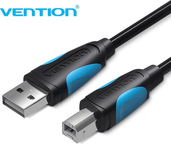 Vention Printer Kabel USB 2.0 A Male naar USB B Male Print 2 meter