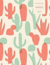 Cornell System Notes 110 Pages: Cactus Notebook for Professionals and Students, Teachers and Writers - Succulent Llama Pattern