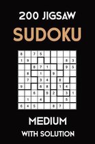 200 Jigsaw Sudoku Medium With Solution: Puzzle Book,9x9, 2 puzzles per page