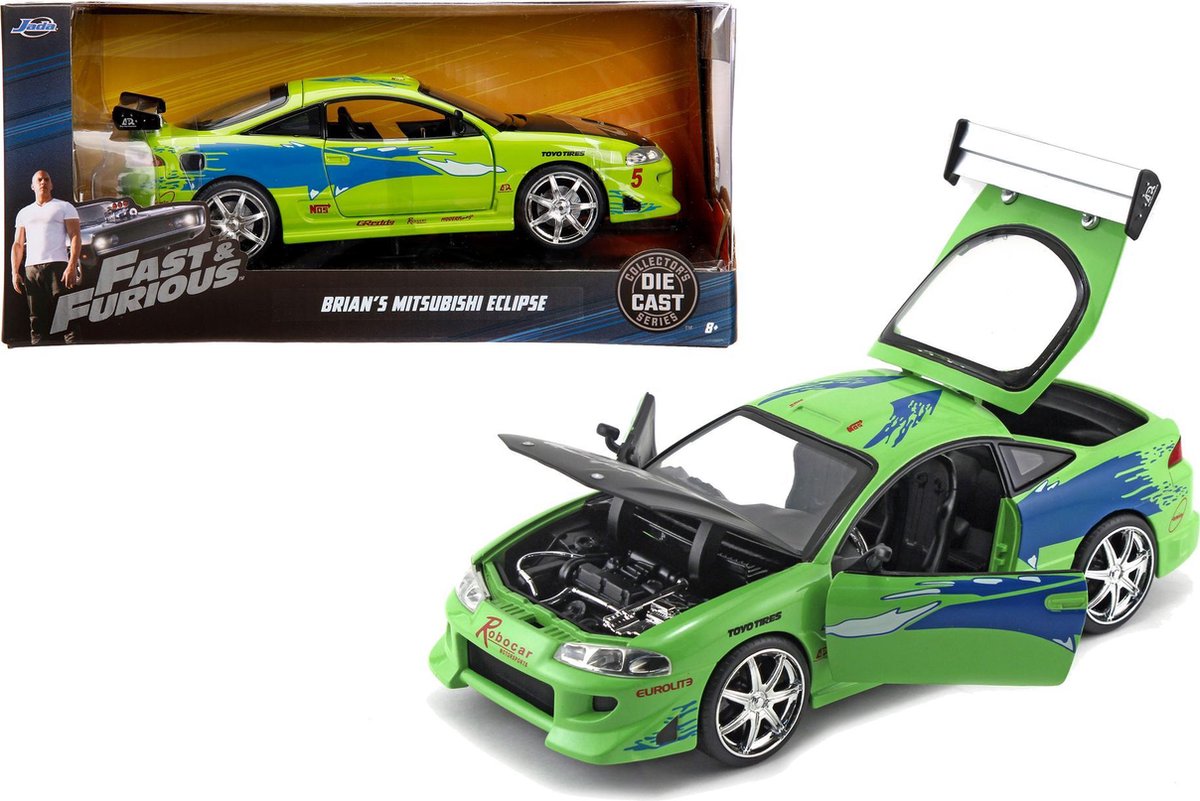 Jada Toys - Fast & Furious 1995 Mitsubishi 1:24 - Die-cast - Vanaf 8 jaar - Speelgoedvoertuig