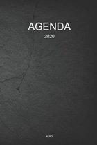 Agenda 2020 Nero: Annuale, Mensile, Settimanale e Giornaliera per 12 mesi A5 I Scadenzario e calendario tascabile per organizzare e scri